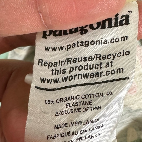 Patagonia Porch Song Dress In Blossom Elwood Green Organic Cotton Size L NEW NWT - Picture 4 of 7